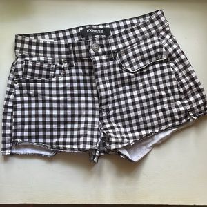 Checkered Black & White Express Shorts